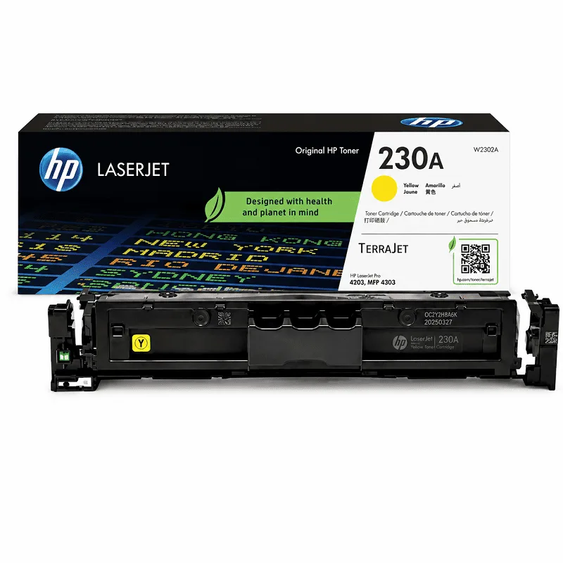 Toner HP 230A W2302A Yellow para Pro 4203, 4303 original 1,800 Paginas