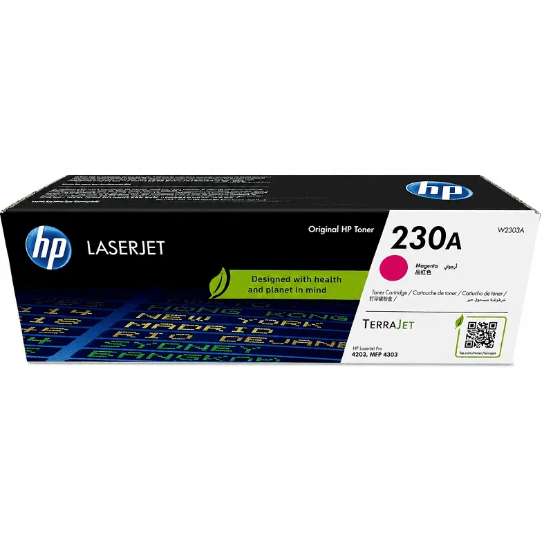 Tóner HP 230A W2303A magenta con sello de garantía y código de autenticidad original