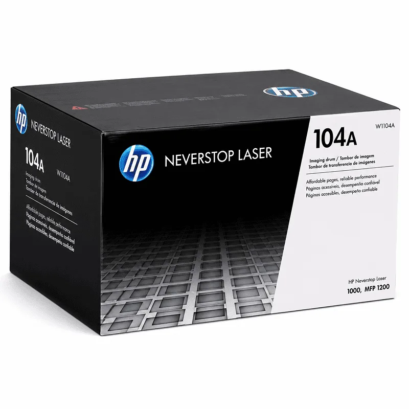 Cartucho de tóner HP W1104A original, modelo 104A, compatible con HP LaserJet 1000 y 1200