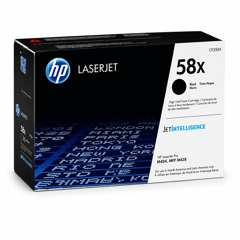 Hewlett-Packard Tóner HP 58X CF258X Negro M404 M428 original 10.000 Paginas CF258X - vista 1