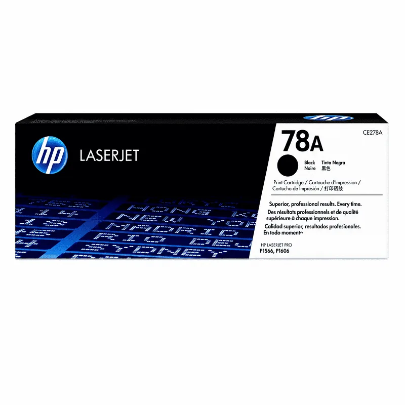 Cartucho de tóner HP CE278A 78A original, compatible con modelos M1536dnf, P1606dn y P1566