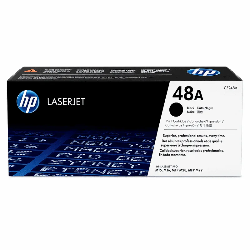 Cartucho de tóner HP 48A CF248A negro con sello de garantía original para HP M15 y M16