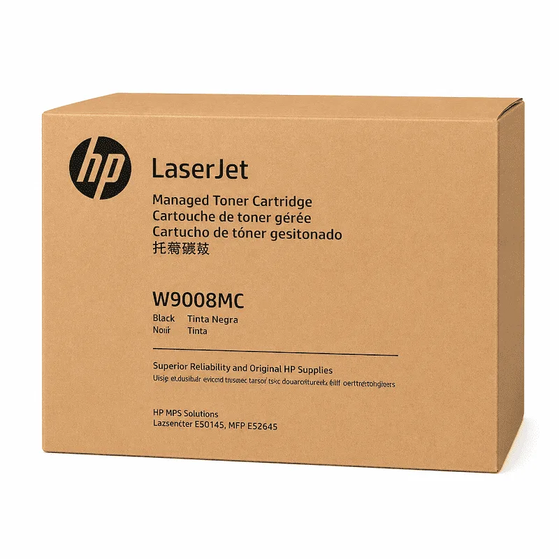 Tóner láser HP W9008MC negro, original para Managed E50145DN y E52645, 23,000 páginas de impresión