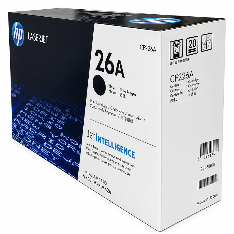 Empaque sellado del tóner HP 26A CF226A compatible con LaserJet M402dn y M426fdw