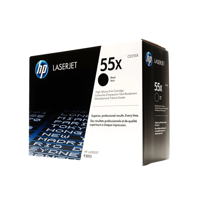 Cartucho HP 55X CE255X de alto rendimiento para 6000 páginas en impresoras P3015